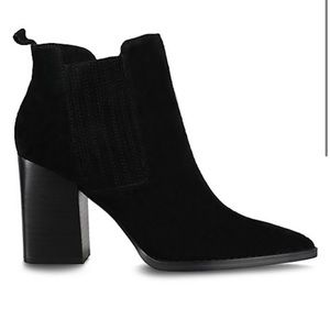 NINE WEST - Beata Block Heel Suede Booties